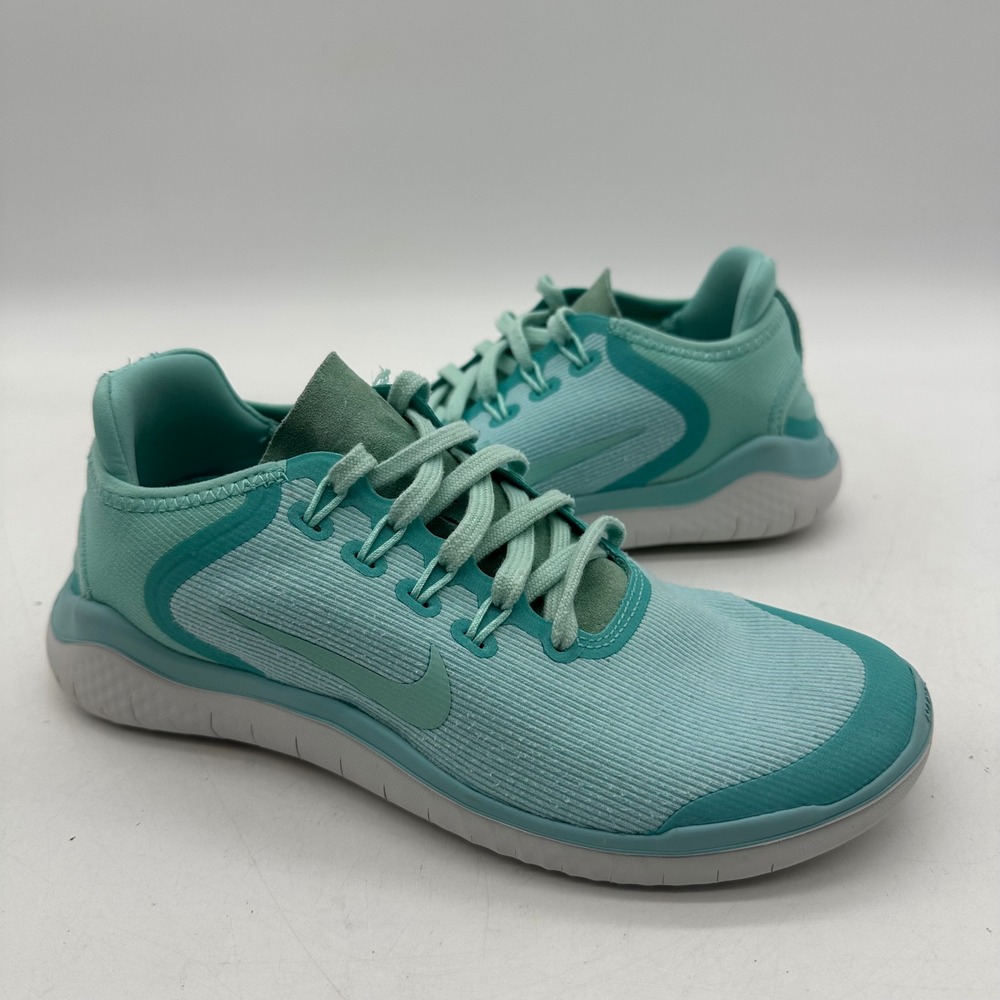 Nike AH5208-300 Womens Size 6.5 Free RN 2018 Sneaker Island Greeen Running Shoes